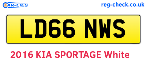 LD66NWS are the vehicle registration plates.