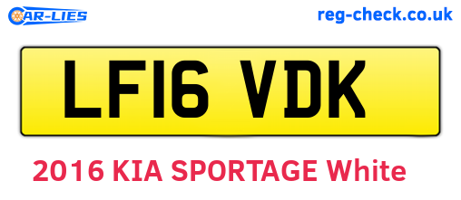 LF16VDK are the vehicle registration plates.