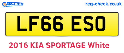 LF66ESO are the vehicle registration plates.