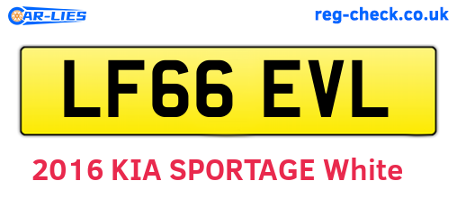 LF66EVL are the vehicle registration plates.