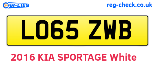 LO65ZWB are the vehicle registration plates.