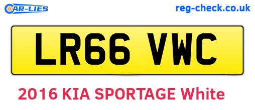 LR66VWC are the vehicle registration plates.