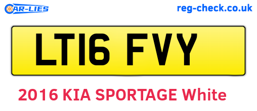 LT16FVY are the vehicle registration plates.