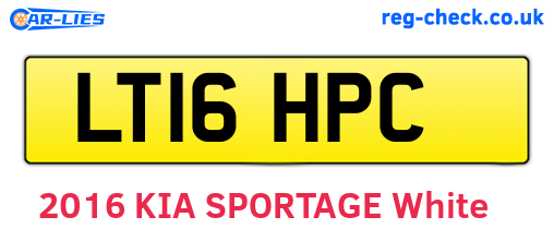 LT16HPC are the vehicle registration plates.
