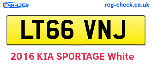 LT66VNJ are the vehicle registration plates.