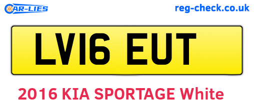 LV16EUT are the vehicle registration plates.