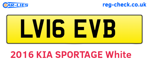 LV16EVB are the vehicle registration plates.