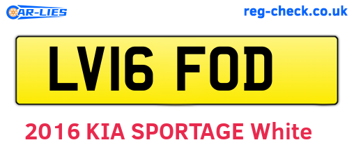 LV16FOD are the vehicle registration plates.
