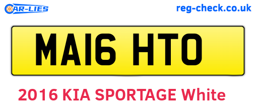 MA16HTO are the vehicle registration plates.