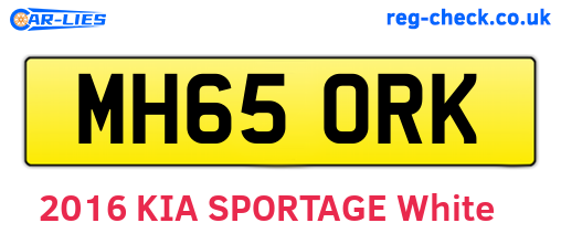 MH65ORK are the vehicle registration plates.