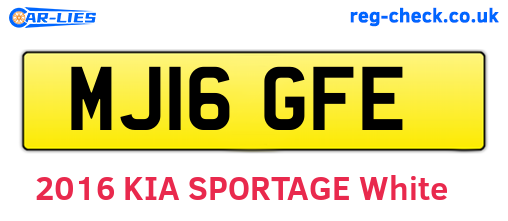 MJ16GFE are the vehicle registration plates.
