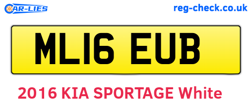 ML16EUB are the vehicle registration plates.