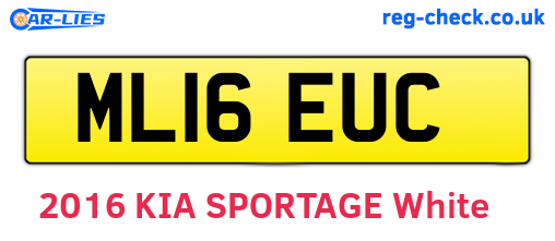 ML16EUC are the vehicle registration plates.