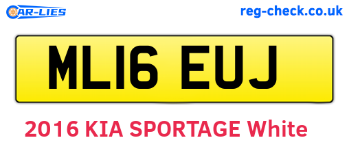 ML16EUJ are the vehicle registration plates.