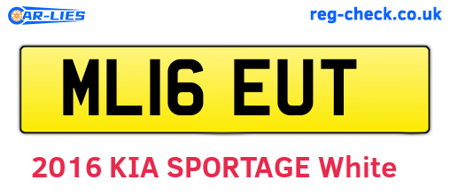 ML16EUT are the vehicle registration plates.