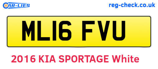 ML16FVU are the vehicle registration plates.