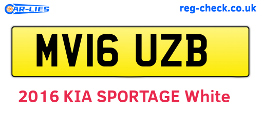 MV16UZB are the vehicle registration plates.