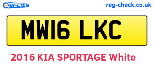 MW16LKC are the vehicle registration plates.