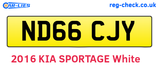 ND66CJY are the vehicle registration plates.