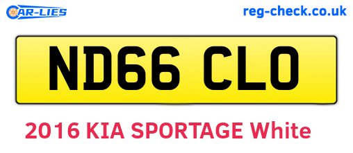 ND66CLO are the vehicle registration plates.