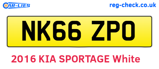 NK66ZPO are the vehicle registration plates.