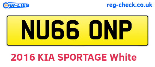 NU66ONP are the vehicle registration plates.