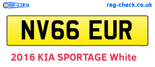 NV66EUR are the vehicle registration plates.