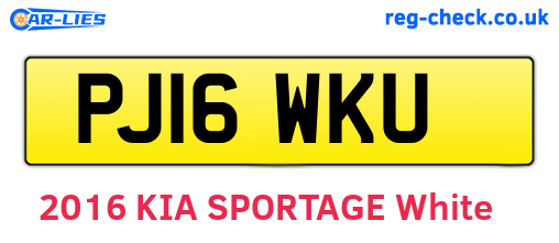 PJ16WKU are the vehicle registration plates.
