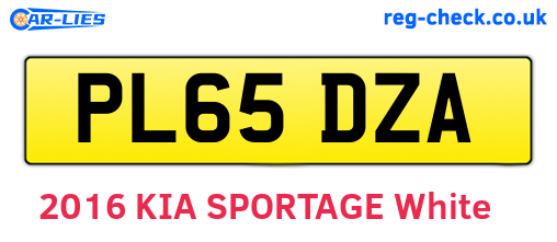 PL65DZA are the vehicle registration plates.