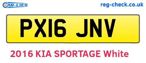 PX16JNV are the vehicle registration plates.