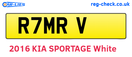 R7MRV are the vehicle registration plates.