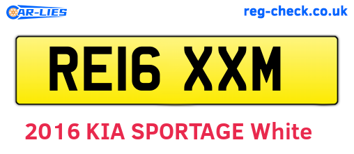 RE16XXM are the vehicle registration plates.