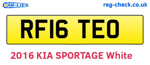 RF16TEO are the vehicle registration plates.