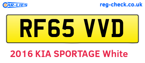 RF65VVD are the vehicle registration plates.