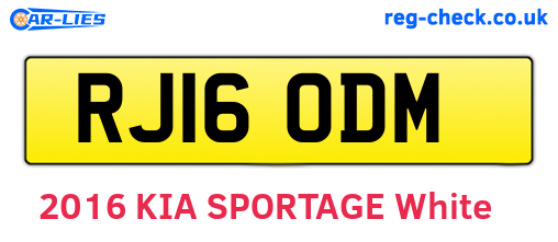 RJ16ODM are the vehicle registration plates.