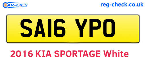 SA16YPO are the vehicle registration plates.