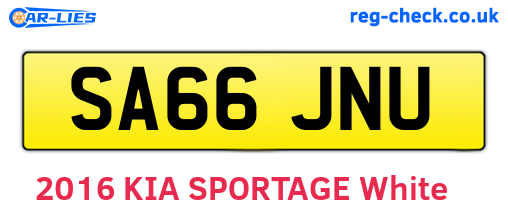 SA66JNU are the vehicle registration plates.