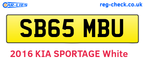 SB65MBU are the vehicle registration plates.