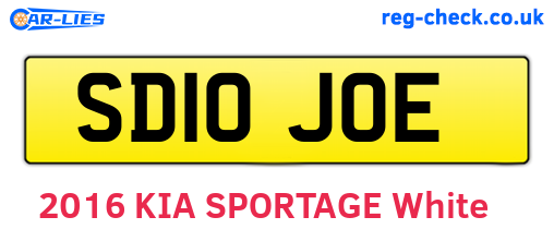 SD10JOE are the vehicle registration plates.