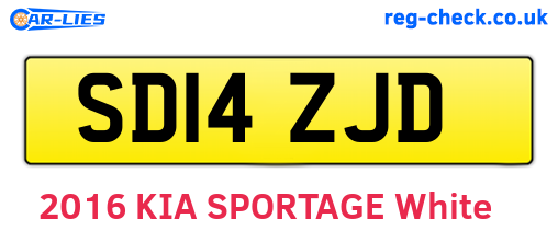 SD14ZJD are the vehicle registration plates.