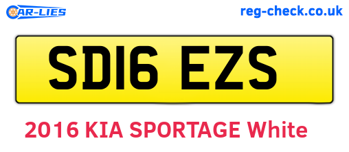 SD16EZS are the vehicle registration plates.