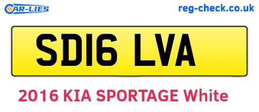 SD16LVA are the vehicle registration plates.