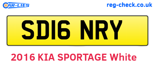 SD16NRY are the vehicle registration plates.