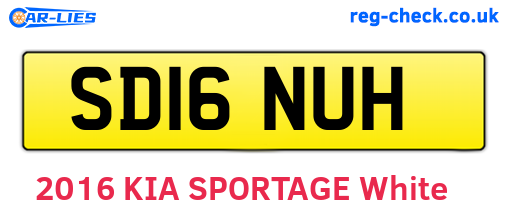 SD16NUH are the vehicle registration plates.
