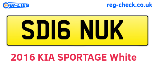 SD16NUK are the vehicle registration plates.