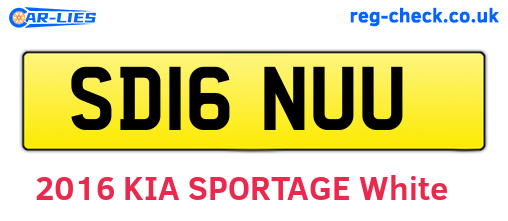 SD16NUU are the vehicle registration plates.