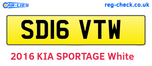 SD16VTW are the vehicle registration plates.