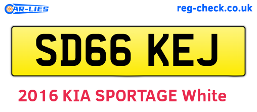 SD66KEJ are the vehicle registration plates.
