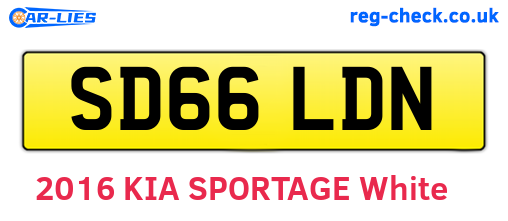 SD66LDN are the vehicle registration plates.