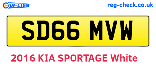 SD66MVW are the vehicle registration plates.